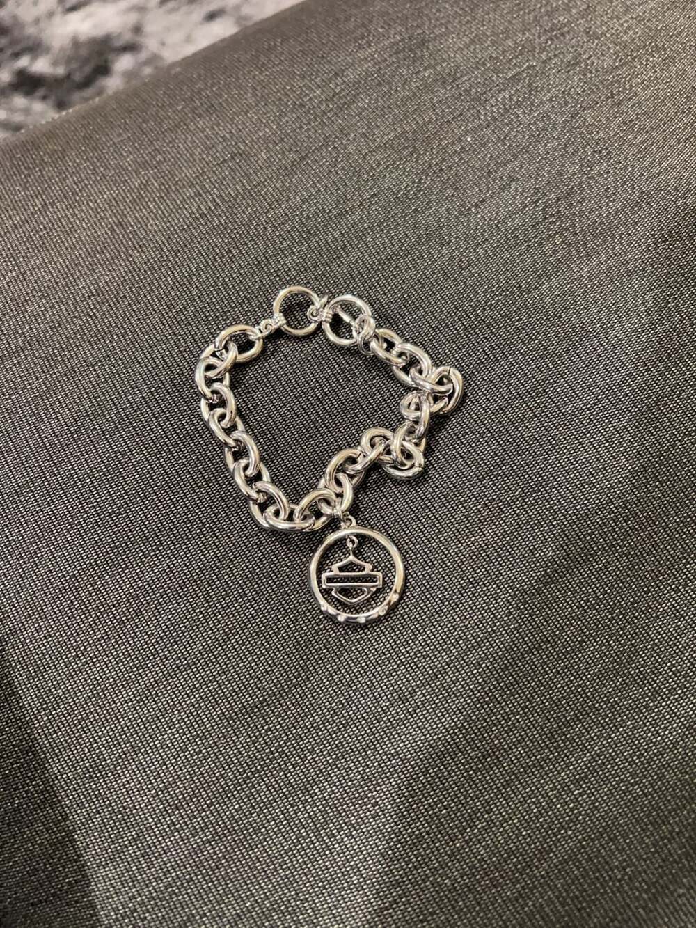 Harley-Davidson Bar & Shield Logo Charm Link Bracelet